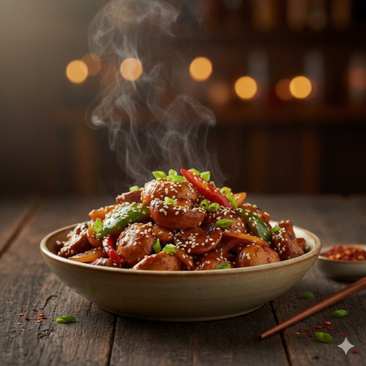 Chilli Mushroom Dry
